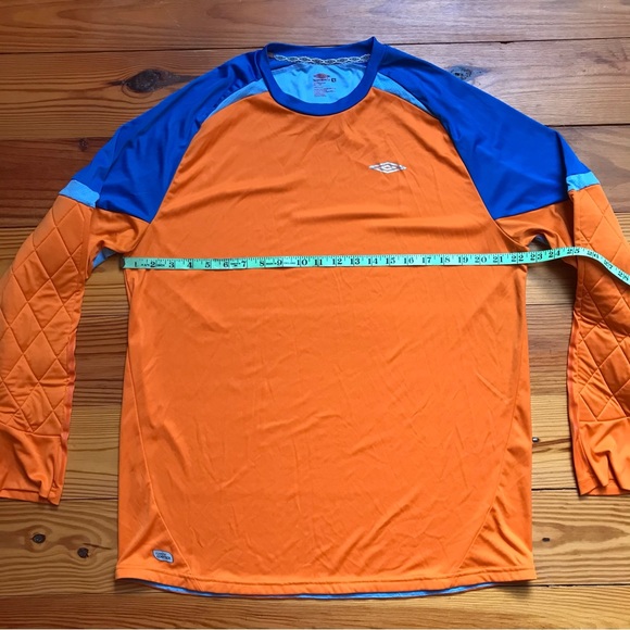 Umbro Orange Blue Ling Sleeve Goalie Soccer Top, EUC, L - Picture 7 of 11